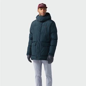 Stio Mens Colter Down Parka - True Navy - size S, perfect winter coat!